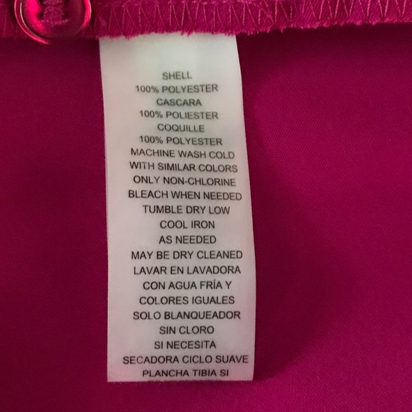 VINCE CAMUTO Fit & Flare Dress Long Sleeve Magenta Pink Women's Plus Size 14 - Picture 10 of 16